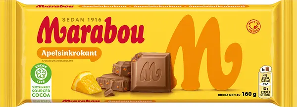 Mjölkchoklad Apelsinkrokant 160 g Marabou - bild 1