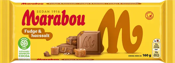 Mjölkchoklad Fudge & Havssalt 160 g Marabou - bild 1