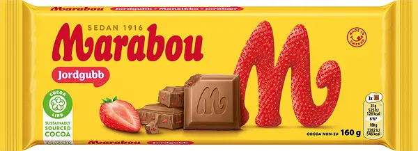 Mjölkchoklad Jordgubb 160 g Marabou - bild 1