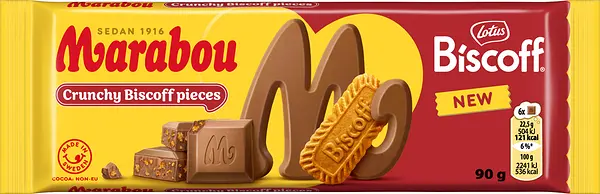 Mjölkchoklad Biscoff 90 g Marabou - bild 1