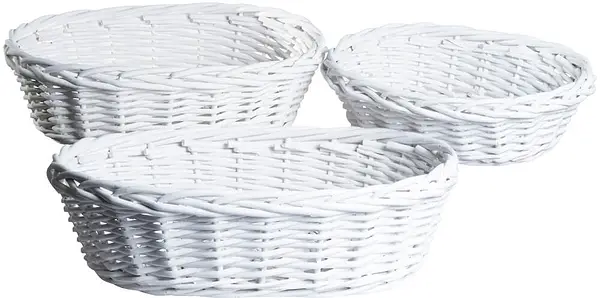 Korg Lisa oval vit pil S 33x25x10 cm Molli Pack - bild 1