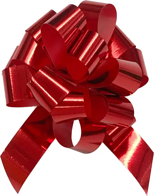 Dragbandsrosett Röd Metallic 30 mm Molli Pack - bild 1
