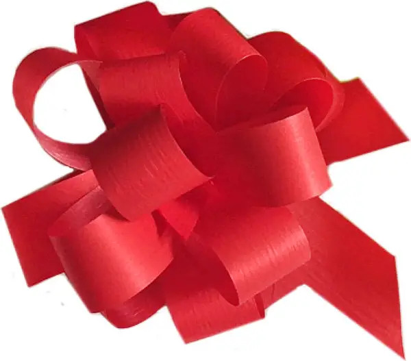 Dragbandsrosett Röd Paper Synthetic 35 mm Molli Pack - bild 1