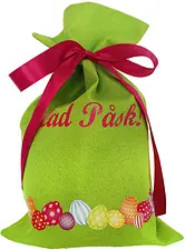 Påsksäck Grön Glad Påsk 17x30 cm med cerice band
