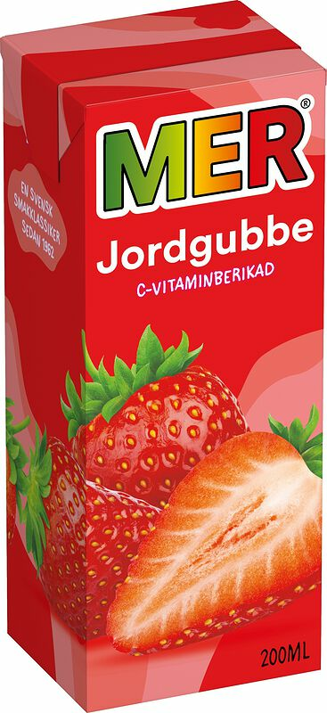 MER Tetra Jordgubbe med sugrör - bild 1