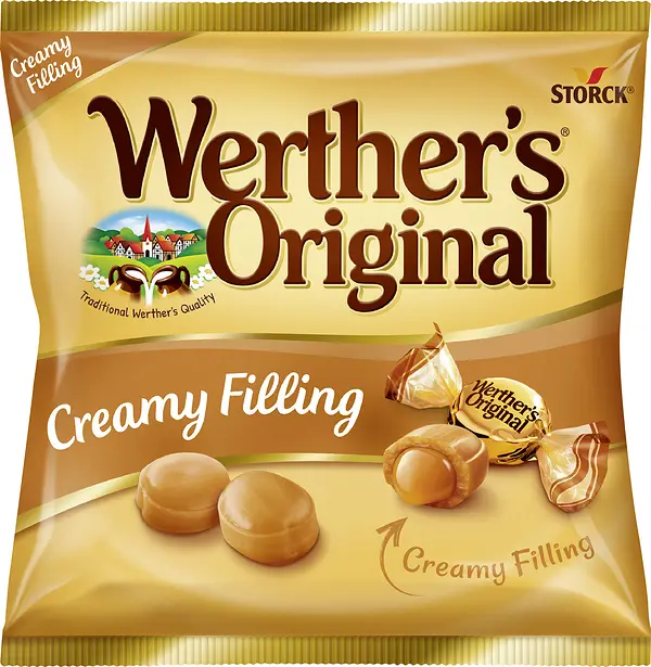 Werther´s Original Gräddkaramell med fyllning påse - bild 1