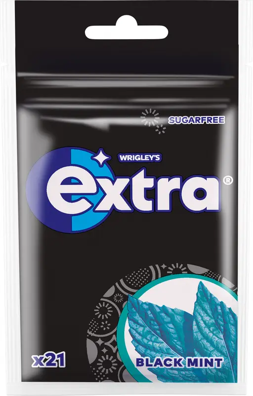 Tuggummi Extra Black Mint påse 29 g - bild 1