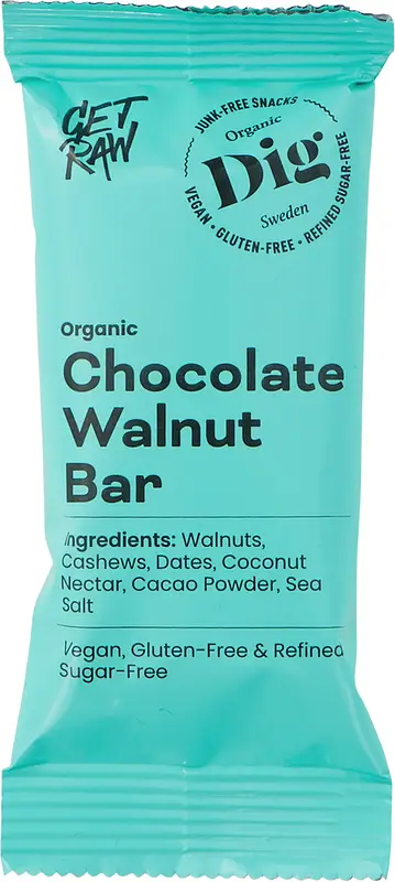 Organic Chocolate Walnut Bar GETRAW - bild 1