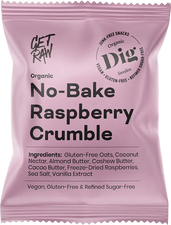 Organic No-bake Rasperry Crumble GETRAW - bild 1