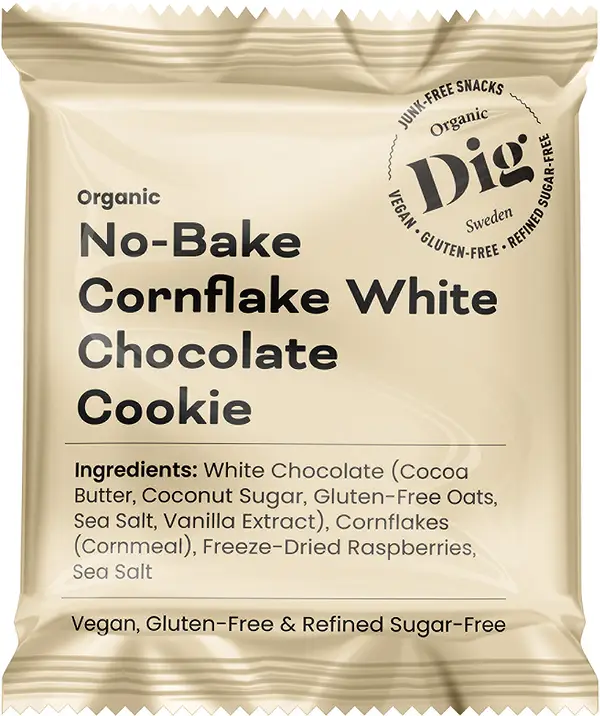 Organic No-Bake Cornflake White Chocolate Cookie GETRAW - bild 1