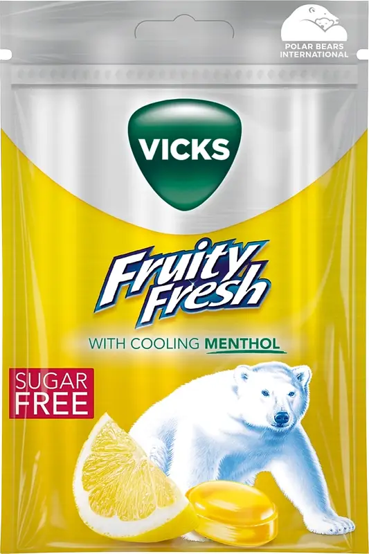 Vicks Fruity Fresh Lemon Sockerfri påse - bild 1