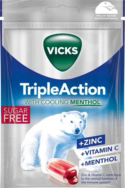Vicks Triple Action Sockerfri påse - bild 1