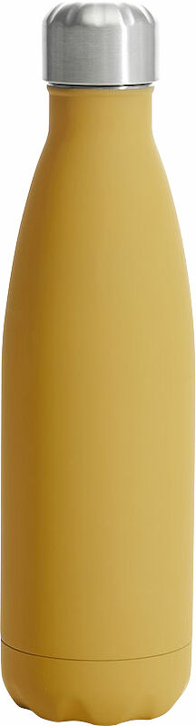 Stålflaska 50 cl Gummifinish Gul 12/24 h Sagaform - bild 1