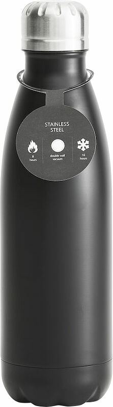 Stålflaska 50 cl Svart 8/16 h Sagaform - bild 1
