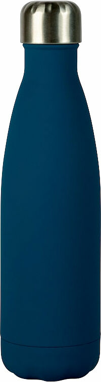 Stålflaska 50 cl Gummifinish Blå 12/24 h Sagaform - bild 1