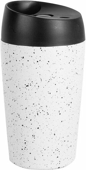 Bilmugg Loke Vit/Svart i Gummifinish med låsbar tryckfunktio - bild 1