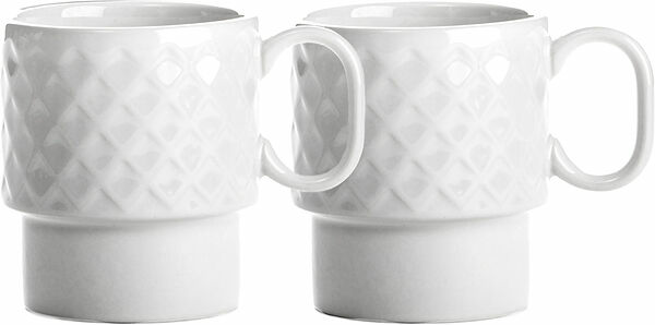 Kaffemugg Vit 2-pack Coffe & More Sagaform - bild 1