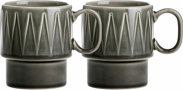 Kaffemugg Grå 2-pack Coffee & More Sagaform - bild 1