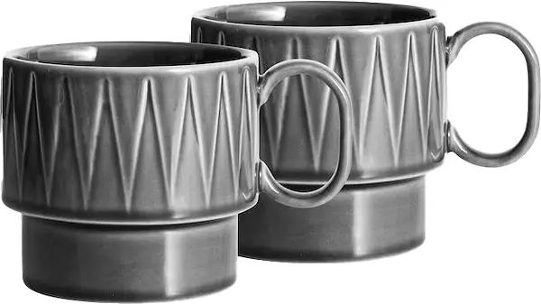 Temugg Grå 2-pack Coffee & More Sagaform - bild 1