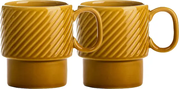 Kaffemugg Gul 2-pack Coffee & More Sagaform - bild 1