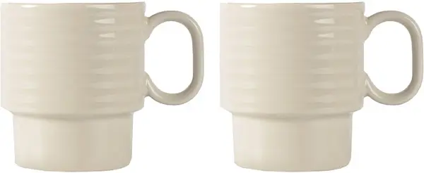 Kaffemugg Beige 2-pack Coffee & More Sagaform - bild 1