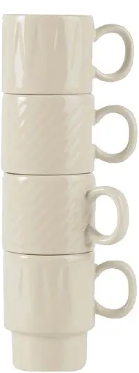 Espressomugg Beige 4-pack Coffee & More Sagaform - bild 1
