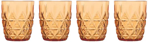 Picknick Juni Vattenglas Amber 4-pack Sagaform - bild 1
