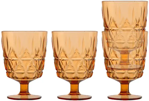 Picknick Juni Glas Amber 4-pack Sagaform - bild 1