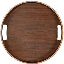 Hanna Bricka rund Mörkbrun 35x35 cm Sagaform