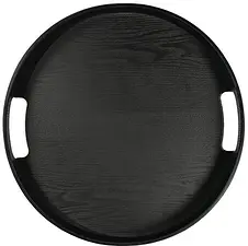 Hanna Bricka rund Svart 35x35 cm Sagaform