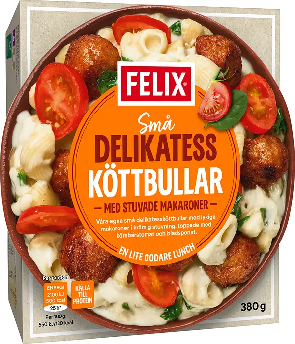 Delikatessköttbullar med stuvade makaroner Felix - bild 1