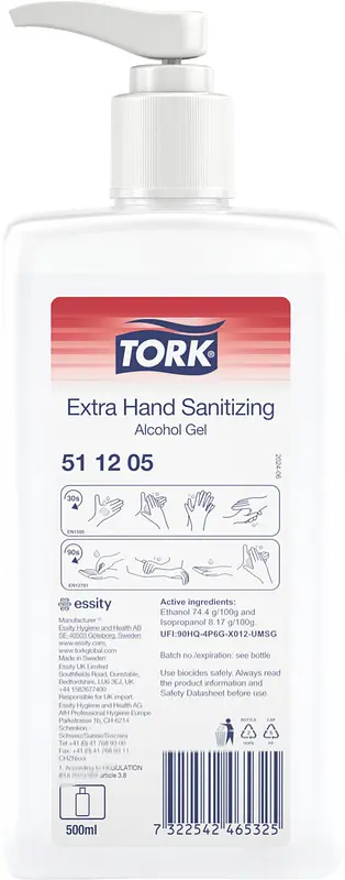 Tork Extra Handdesinfektion Alkogel pumpflaska Premium - bild 1