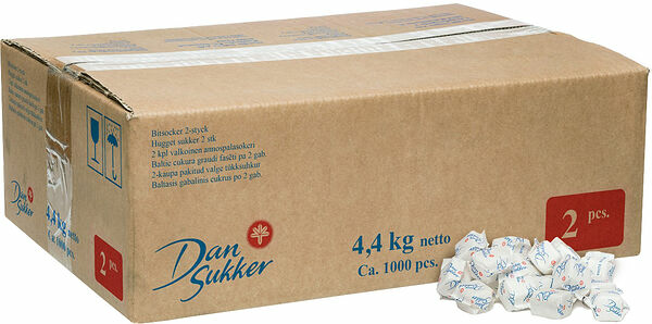 Snabbitsocker portion 2 bitar 4,2 gr wellkartong Dan Sukker - bild 1