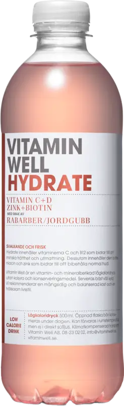 Vitamin Well Hydrate Rabarber Jordgubb å-pet - bild 1