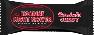 Barebells Protein Bar Chewy Salt Licorice Night Craver