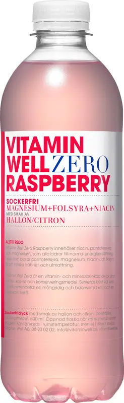 Vitamin Well Zero Raspberry Sockerfri å-pet - bild 1