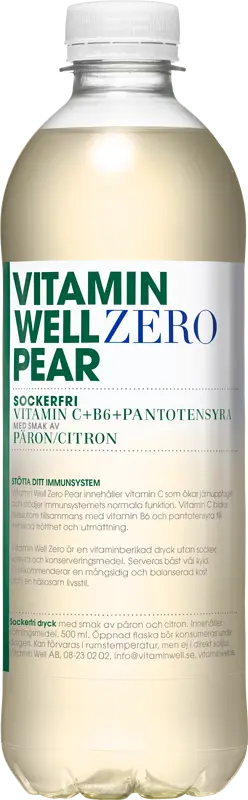 Vitamin Well Zero Pear Sockerfri å-pet - bild 1