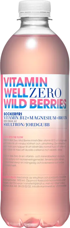 Vitamin Well Zero Wild Berries Sockerfri å-pet - bild 1