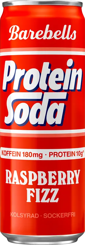 Barebells Protein Soda Raspberry Fizz burk - bild 1