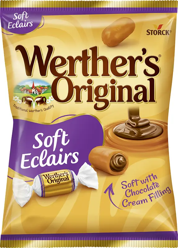 Werther´s Original Gräddkola Mjuk Eclairs påse - bild 1