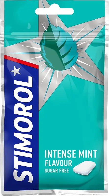 Tuggummi Stimorol Intense Mint sockerfri påse - bild 1