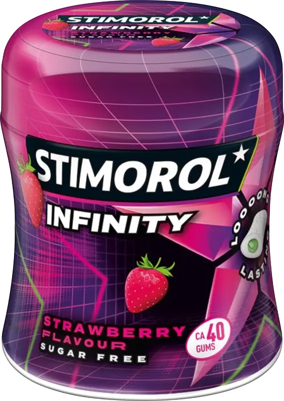 Tuggummi Stimorol Infinity Strawberry Lime 88 g/burk - bild 1
