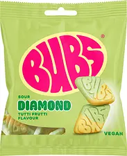 Bubs Sour DIAMOND Tutti Frutti påse