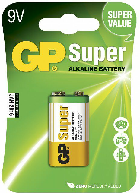 Batteri 9V Super Alkaline GP 1-pack - bild 1