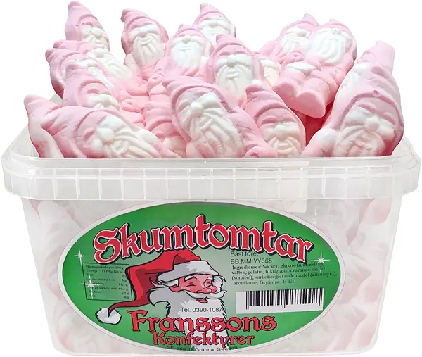 Skumtomtar Stora burk Franssons Konfektyrer - bild 1