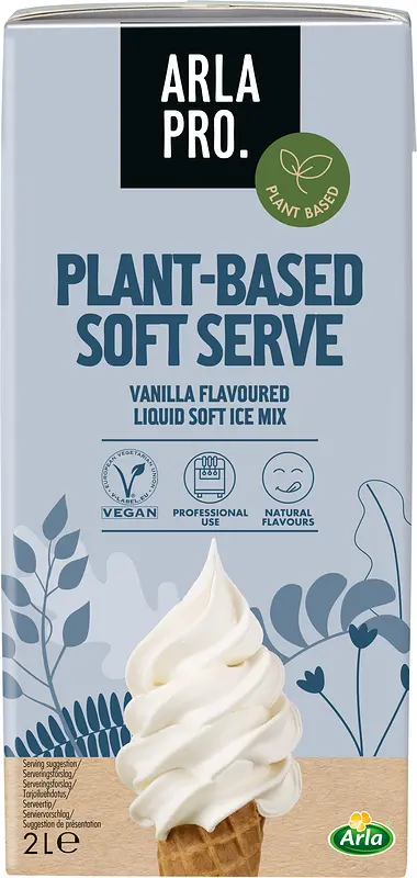 Mjukglassmix Växtbaserad Vanilj Arla® Pro - bild 1