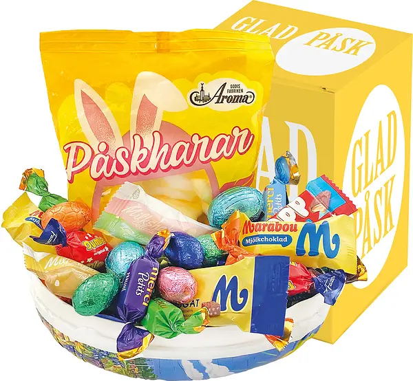 Påskägg 18 cm Happy Easter med Påskbox - bild 1
