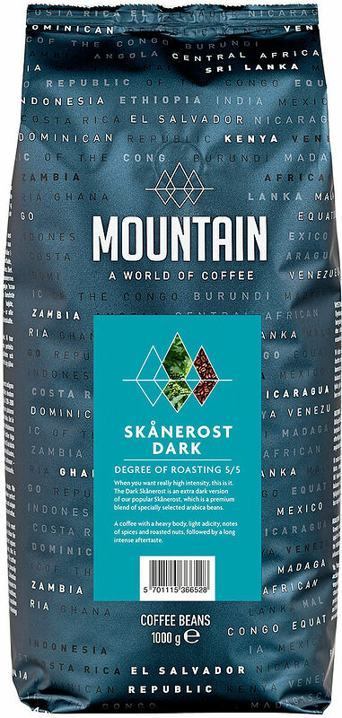 Hela bönor mörk Skånerost Mountain BKI Kaffe - bild 1