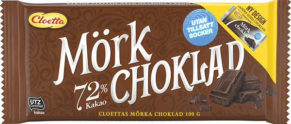 Mörk choklad 72 % UTS Cloetta - bild 1