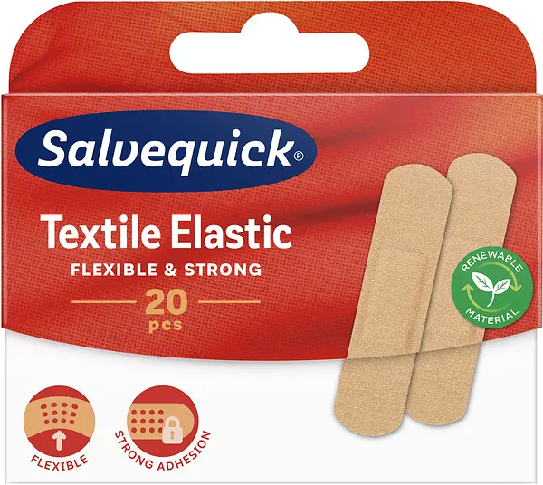 Plåster Textile Elastic 20 st Salvequick - bild 1